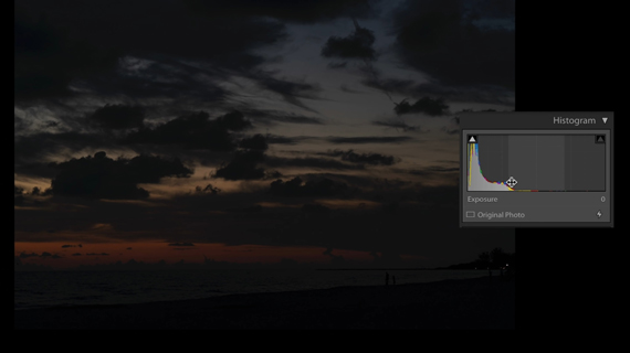 underexposed histogram