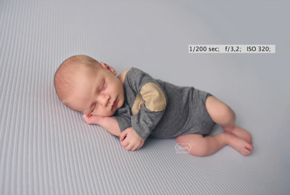 newborn photography with side posing