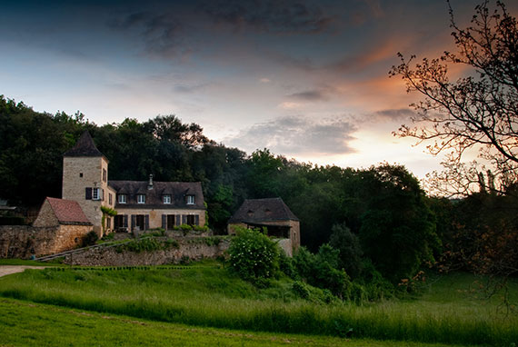 early morning light on chateau