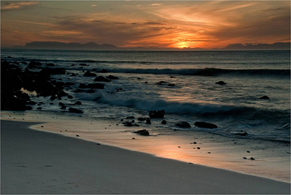 evening beach composition