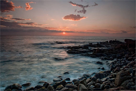 morning light seaside composition