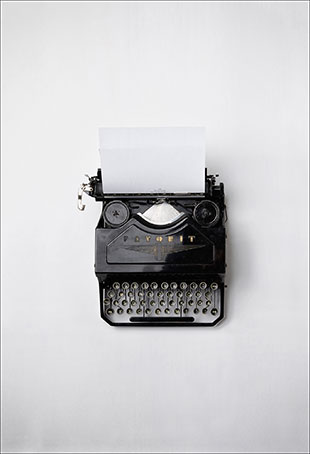 old typewriter in minimalist photo