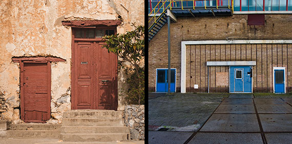 comparing doors in photography