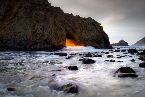 keyhole arch long exposure